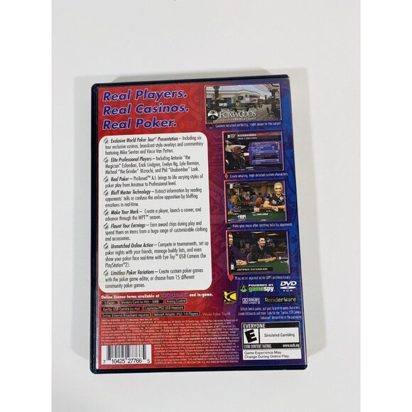 World Poker Tour Playstation 2 PS2 Casino Card Video Game W/ Case And Book - Picture 2 of 5